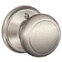 Schlage Andover Non-Turning One-Sided Dummy Door Knob Satin Nickel