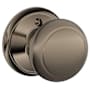 Schlage Andover Non-Turning One-Sided Dummy Door Knob Antique Pewter