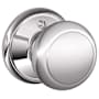 Schlage Andover Non-Turning One-Sided Dummy Door Knob Bright Chrome