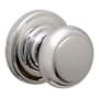 Schlage Andover Non-Turning One-Sided Dummy Door Knob Featuring a Decorative Andover Rosette Polished Chrome