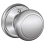 Schlage Andover Non-Turning One-Sided Dummy Door Knob Satin Chrome