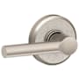 Schlage Broadway Non-Turning One-Sided Dummy Door Lever with Decorative Greyson Trim Satin Nickel