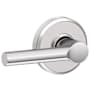 Schlage Broadway Non-Turning One-Sided Dummy Door Lever with Decorative Greyson Trim Bright Chrome