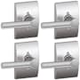 Schlage Broadway Non-Turning One-Sided Dummy Door Lever with Decorative Century Trim - Pack of 4 Satin Chrome