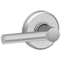 Schlage Broadway Non-Turning One-Sided Dummy Door Lever with Decorative Greyson Trim Satin Chrome