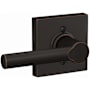 Schlage Broadway Non-Turning One-Sided Dummy Door Lever with Collins Trim Aged Bronze