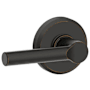 Schlage Broadway Non-Turning One-Sided Dummy Door Lever with Decorative Greyson Trim Aged Bronze