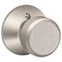 Schlage Bowery Non-Turning One-Sided Dummy Door Knob Satin Nickel