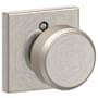 Schlage Bowery Non-Turning One-Sided Dummy Door Knob with Collins Trim Satin Nickel