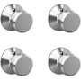 Schlage Bowery Non-Turning One-Sided Dummy Door Knob - Pack of 4 Bright Chrome