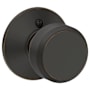 Schlage Bowery Non-Turning One-Sided Dummy Door Knob Aged Bronze
