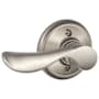Schlage Champagne Left Handed Non-Turning One-Sided Dummy Door Lever Satin Nickel