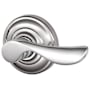 Schlage Champagne Right Handed Non-Turning One-Sided Dummy Door Lever with Decorative Andover Trim Polished Chrome