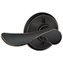 Schlage Champagne Left Handed Non-Turning One-Sided Dummy Door Lever Aged Bronze