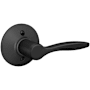 Schlage Delfayo Right Handed Non-Turning One-Sided Dummy Door Lever with Decorative Plymouth Trim Matte Black