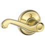 Schlage Flair Left Handed Non-Turning One-Sided Dummy Door Lever Polished Brass