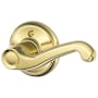 Schlage Flair Right Handed Non-Turning One-Sided Dummy Door Lever Polished Brass