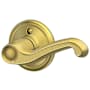 Schlage Flair Right Handed Non-Turning One-Sided Dummy Door Lever Satin Brass