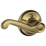 Schlage Flair Left Handed Non-Turning One-Sided Dummy Door Lever Antique Brass