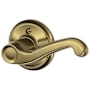 Schlage Flair Right Handed Non-Turning One-Sided Dummy Door Lever Antique Brass