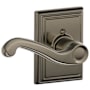 Schlage Flair Left Handed Non-Turning One-Sided Dummy Door Lever with Decorative Addison Trim Antique Pewter