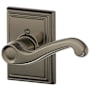 Schlage Flair Right Handed Non-Turning One-Sided Dummy Door Lever with Decorative Addison Trim Antique Pewter