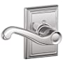Schlage Flair Left Handed Non-Turning One-Sided Dummy Door Lever with Decorative Addison Trim Bright Chrome