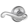 Schlage Flair Left Handed Non-Turning One-Sided Dummy Door Lever Satin Chrome