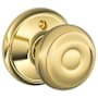 Schlage Georgian Non-Turning One-Sided Dummy Door Knob Polished Brass