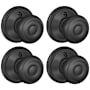 Schlage Georgian Non-Turning One-Sided Dummy Door Knob - Pack of 4 Matte Black