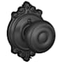 Schlage Georgian Non-Turning One-Sided Dummy Door Knob with the Decorative Brookshire Rose Matte Black