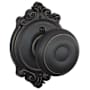 Schlage Georgian Non-Turning One-Sided Dummy Door Knob with the Decorative Brookshire Rose Aged Bronze