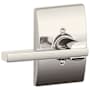 Schlage Latitude Non-Turning One-Sided Dummy Door Lever with Decorative Century Trim Polished Nickel