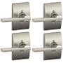 Schlage Latitude Non-Turning One-Sided Dummy Door Lever with Century Rose - Pack of 4 Satin Nickel