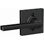 Schlage Latitude Non-Turning One-Sided Dummy Door Lever with Collins Trim Matte Black