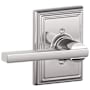 Schlage Latitude Non-Turning One-Sided Dummy Door Lever with Decorative Addison Trim Polished Chrome