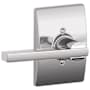 Schlage Latitude Non-Turning One-Sided Dummy Door Lever with Decorative Century Trim Polished Chrome
