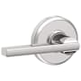 Schlage Latitude Non-Turning One-Sided Dummy Door Lever with Decorative Greyson Trim Bright Chrome