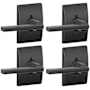 Schlage Latitude Non-Turning One-Sided Dummy Door Lever with Century Rose - Pack of 4 Aged Bronze