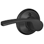 Schlage Merano Left Handed Non-Turning One-Sided Dummy Door Lever Matte Black