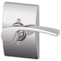 Schlage Merano Right Handed Non-Turning One-Sided Dummy Door Lever with Decorative Century Trim Bright Chrome