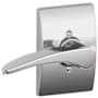 Schlage Manhattan Left Handed Non-Turning One-Sided Dummy Door Lever with Decorative Century Trim Polished Chrome