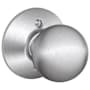 Schlage Orbit Non-Turning One-Sided Dummy Door Knob for One Side of the Door Satin Chrome