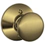 Schlage Plymouth Non-Turning One-Sided Dummy Door Knob Antique Brass