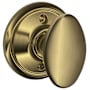 Schlage Siena Non-Turning One-Sided Dummy Door Knob Antique Brass