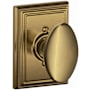 Schlage Siena Non-Turning One-Sided Dummy Door Knob with Decorative Addison Trim Antique Brass