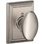Schlage Siena Non-Turning One-Sided Dummy Door Knob with Decorative Addison Trim Satin Nickel