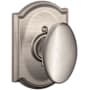 Schlage Siena Non-Turning One-Sided Dummy Door Knob with Decorative Camelot Trim Satin Nickel