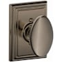 Schlage Siena Non-Turning One-Sided Dummy Door Knob with Decorative Addison Trim Antique Pewter
