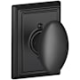 Schlage Siena Non-Turning One-Sided Dummy Door Knob with Decorative Addison Trim Matte Black